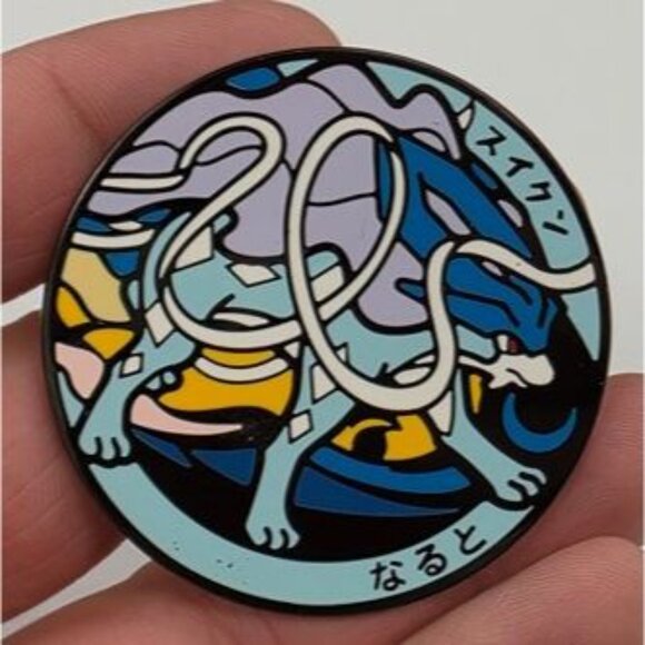Legendary Suicune Enamel Pin Pokémon Crystal Gameboy Style Collectible - Picture 2 of 3